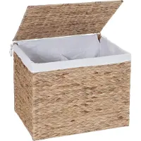 MCW Wasmand -C27, wasverzamelaar wassorteerkist, 2 vakken waterhyacint 50x60x43cm 129l