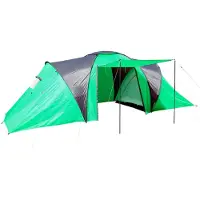 Mendler Campingtent Loksa, 6-persoons koepeltent Iglo tent Feesttent, 6 personen ~ groen