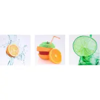 MCW Canvas foto T376, muur foto spieraam kunst afdruk, 3-delig 150x50cm ~ fruit