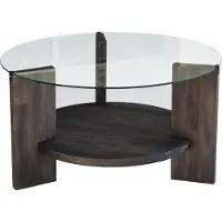 Skye Decor Locelso Salontafel | 100% Gehard Glas | Frame van Grenen | Antraciet