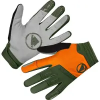 Endura Singletrack Long Handschoenen Groen / Oranje