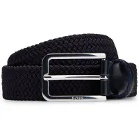 BOSS Riem 'Clorio' zwart / zilver