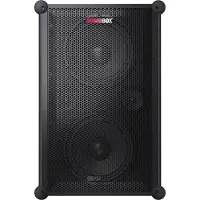 Sharp CP-LS200 SumoBox, krachtig 2.0-kanaals luidsprekersysteem met 200 W RMS / 108 dB, bestaande uit 2 x 10" woofers en 2 x 3" tweeters