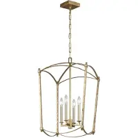 FEISS LED Hanglamp Thayer | 4X E14 Max 40W | Dimbaar | Antique Gild