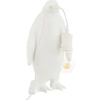 J-Line Table lamp penguin resin white small