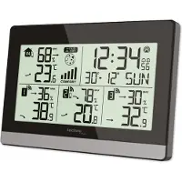 Technoline Weerstation Technoline WS 7065 144x96x38mm zwart/zilver met 3 buitensensors 30m