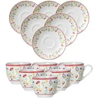 Ritzenhoff & Breker Espressotassen mit Untertassen Shanti 80 ml Set van 6