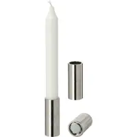 Novaliv 4x kaarsenhouders, plakkaarsen, magnetisch, 2,5x5cm, zilveren kaarsenhouder, kersttafeldecoratie, adventskrans, kaarsenhouder, kaarsenprikker, woonkamerdecoratie, magneet, tafelkaarsen