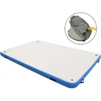vidaXL Vlot opblaasbaar 300x300x15 cm blauw en wit