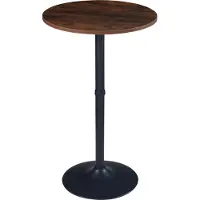 En.casa Bartafel Vantaa rond 100xØ60 cm zwart en walnootkleurig []