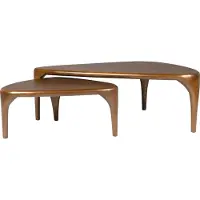 Zuiver Salontafel Isla Coffee Table Walnut Set of 2