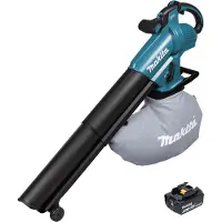 Makita DUB 187 T accu bladblazer en bladzuiger 18 V borstelloos + 1x accu 5,0 Ah - zonder oplader