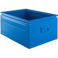 Schäfer Shop stapelbak, 83 l, 250 kg, L 658 x B 459 x H 300 mm, staal, 5015 (hemelsblauw)
