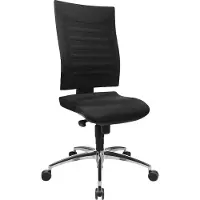 Schäfer Shop Bureaustoel SSI Proline S2 - synchroonmechanisme - ergonomisch wervelsteun - afronding ter hoogte van de knieën - zonder armleuningen - zwart -