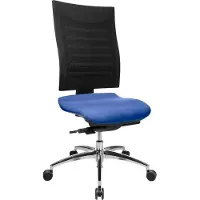 Schäfer Shop Bureaustoel SSI Proline S3 - synchroonmechanisme- ergonomische leuning - zonder armleuningen - zwart/blauw -