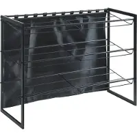 En.casa Schoenenrek Sel 80x32x60 cm voor 9 paar schoenen zwart []