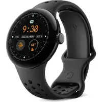 Google Pixel Watch 3 (45 mm), Actieve Sportband (Silicone), Horlogebandjes, Zwart, Grijs