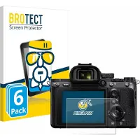 BROTECT Screenprotector 6 Stuks voor Sony Alpha 7 III / 7R II / 7S II Beschermglas transparant