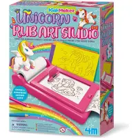 4M Knutselen - Je Eigen Eenhoorn Kunst Studio - Creatief Speelgoed - 8 Sjablonen - Hobbypakket - KidzMaker Art Kit - 5 Jaar