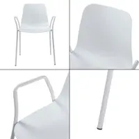 En.casa Eetkamerstoel set van 2 Kankaanpää 80x57,5x52 cm wit