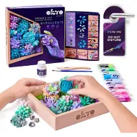 Sonstige Verlage 3D kunstwerk - Sensory Art - Wood&craft creative set - succulents - Klei artist