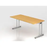 Hjh OFFICE PRO NANO 19 S - 180 x 80 Beuken/Zilver
