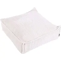 Beliani ALLOZAI - Vloerkussen - Lichtbeige - Fluweel