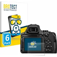 BROTECT Screenprotector 6 Stuks voor Nikon Coolpix P1100 Beschermglas transparant