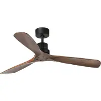 Faro Lantau Plafondventilator Matt Black | Walnut | L (Ø132cm) | Without light