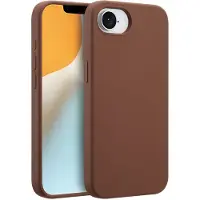 Accezz Liquid Silicone Backcover met MagSafe voor de Apple iPhone 17e / 16e - New Tea Brown