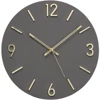 Boltze Klok - Wandklok - Ø 40cm - MDF - Modern - Goud - Grijs