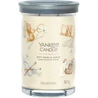 Yankee candle - Soft Wool & Amber Large Tumbler Geurkaars - 100 branduren - twee lonten