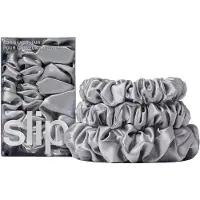 Slip - slip pure zijde back to basics geassorteerde scrunchies - koperkleurig Haarelastiekjes Zilver
