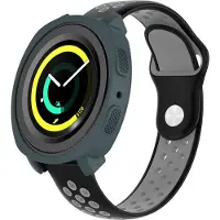 Strap-it Siliconen case - slate bescherm hoesje geschikt voor Samsung Gear Sport - slate beschermhoes voor Samsung Gear Sport