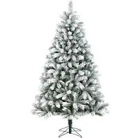Black Box Trees kunstkerstboom chandler maat in cm: 215 x 125 besneeuwd groen