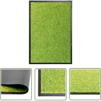 The Living Store Deurmat Binnen/Buitenmat - 60 x 40 cm - Groen - Polyamide - PVC