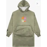 Woody Studio oversized hoodie velours - kakigroen - 242-12-YXL-V/753 - kinderen one size