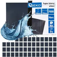 GEKO Waterproof schuurpapier - P800 - 230x280mm - Voor nat en droog gebruik - 50 stuks