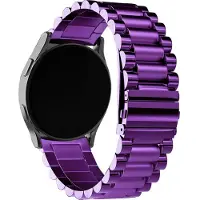 Strap-it Stalen schakel bandje 20mm - RVS bandje geschikt voor Xiaomi Amazfit GTS 1-2-3-4 / Bip / Bip Lite / Bip S / Bip U Pro / GTR 42mm - Huawei Watch GT 2 42mm / GT 3 42mm / GT 3 Pro 43mm - paars