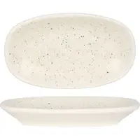 Bonna Serveerschaal luca sand porselein 15x8.5 cm set van 2