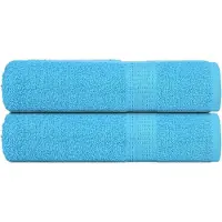 vidaXL Douchehanddoeken FROGN 2 st 70x140 cm 360 g/m² turquoise