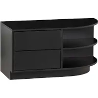 Woood Finca Tv Meubel Rond Rechts - Zwart - 40x78x40