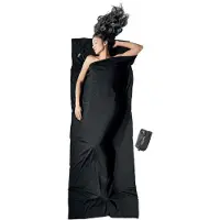 Cocoon Travelsheet, 100% Merino Wool (Maat - 220 x 85 cm, Kleur - BLACK)