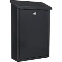 Rottner Kleine Brievenbus Mia - Zwart-Grijs - 40x27x11,5 cm