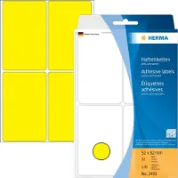 Herma Etiket 2491 52x82mm geel 128 stuks - 3 stuks