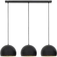 Light & Living Hanglamp 3L 120x33x25 cm JAICEY mat zwart-goud