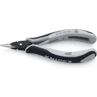 Knipex 34 52 130 ESD Platte rondbektang ESD Chroom-vanadium kogellagerstaal 130 mm