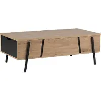 Beliani BLACKPOOL - Salontafel-Lichte houtkleur-Spaanplaat