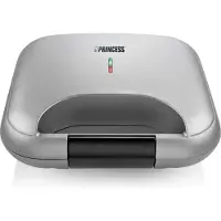 Princess 127003 Sandwichmaker Deluxe – Tosti apparaat voor 2 tosti’s – Grillplaten - Zilver