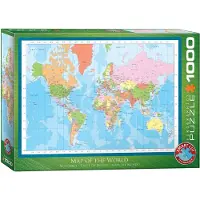 Sonstige Verlage Map of the World Puzzel (1000 stukjes)